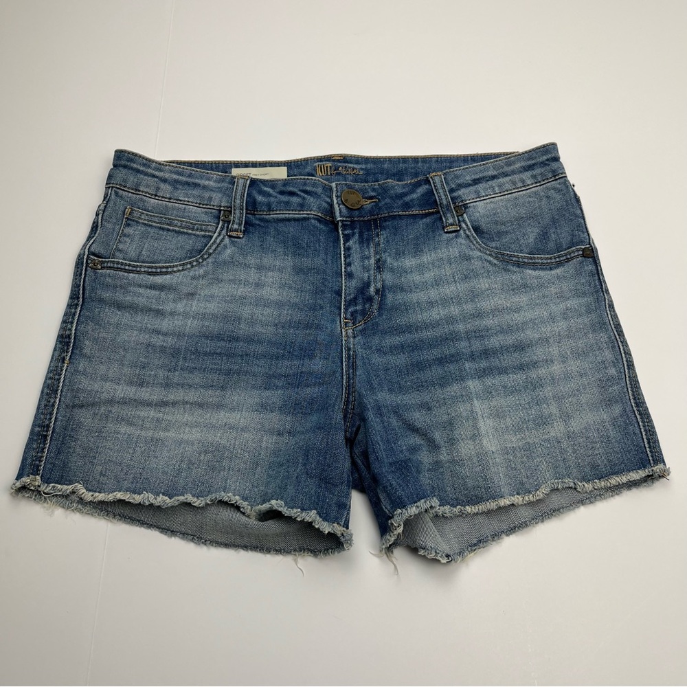 Kut From the Kloth Gidget Frey Short Denim Jean Womens Size 8 Blue Pockets